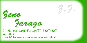 zeno farago business card